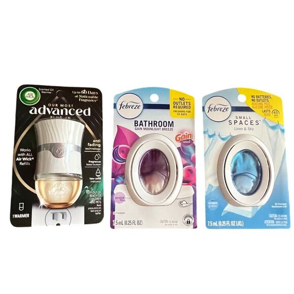 Lot 3 Febreeze/Airwick Bathroom Small Spaces Scents - Picture 2 of 4